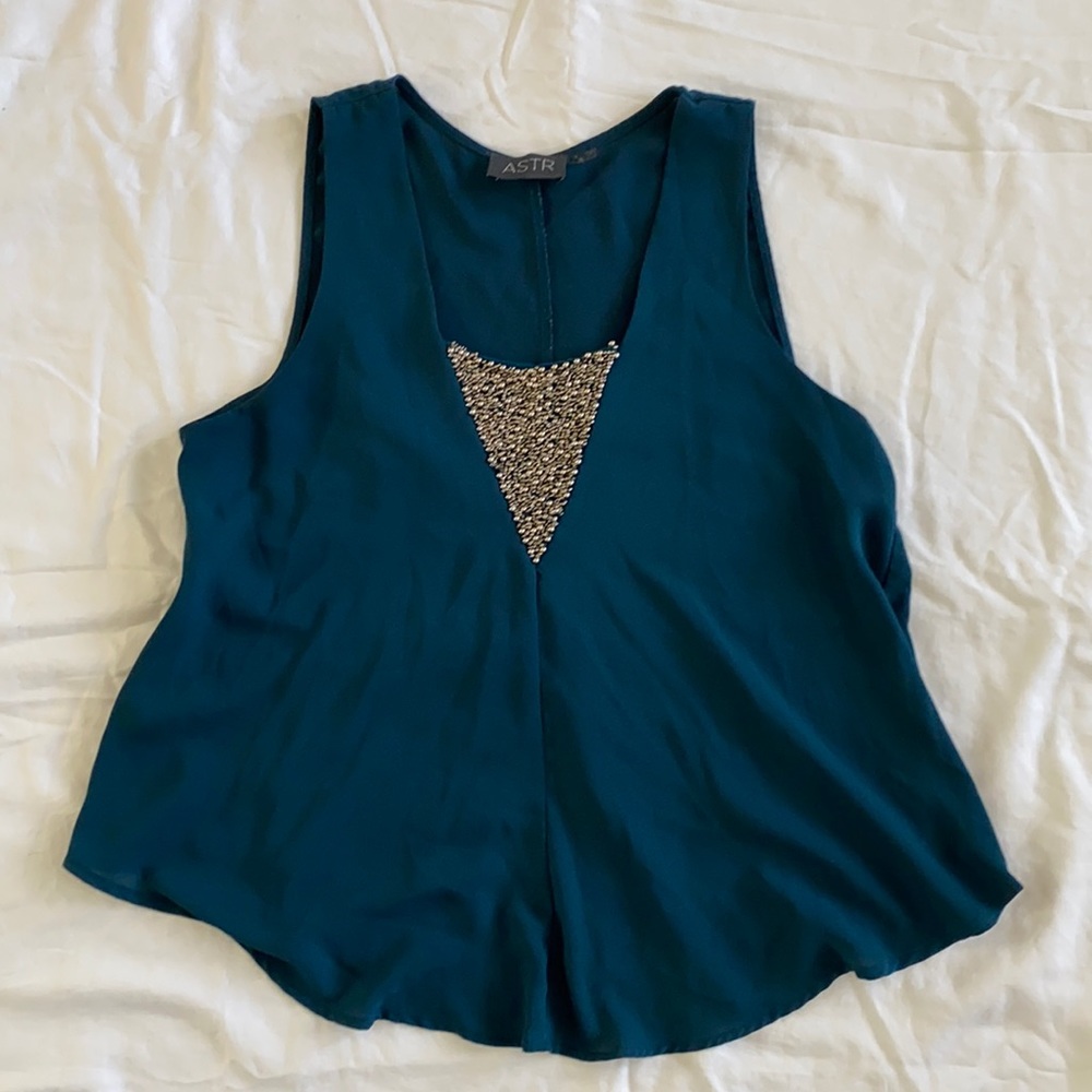 ASTR teal blouse